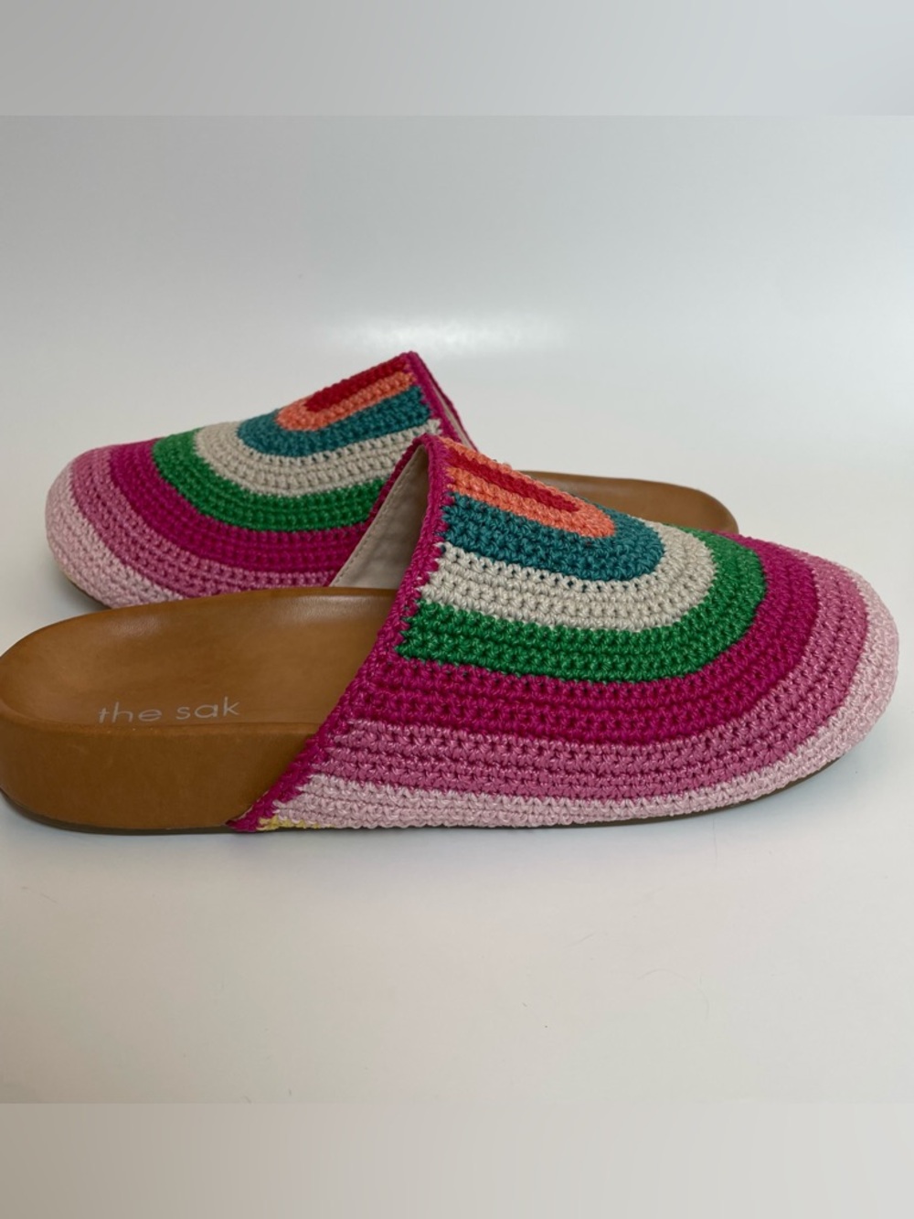 The Sak Multicolor Crochet Mule / Clog – Pink, Green & Cream – Size 8 🌸✨ - Picture 7 of 15